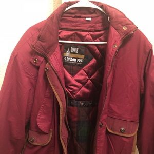 Burgundy London fog jacket